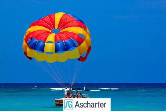 تفریحات آبی کیش پاراسل
