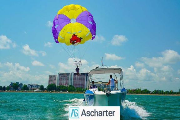 تفریحات آبی کیش پاراسل